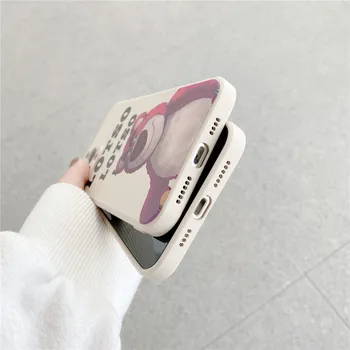 Silikono Anime lokys monstras Telefono dėklas skirtas Apple iphone12 12pro max 11 Pro MAX 7 8 Plus X XS XR 2020 SE mini spausdinti pusėje padengti