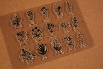 Skaidrus Augalų Piešimo Antspaudų Gėlių Ženklų Kortelės Priėmimo Kortelės Crafting Antspaudų Popieriaus Amatai