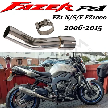 Slydimo Ant YAMAHA FZ1 N F S FAZER FZ1N FZ1000 2005 m. iki 2016 m. Motociklo Išmetimo Pabėgti Duslintuvo Vidurinės Nuorodą Vamzdis