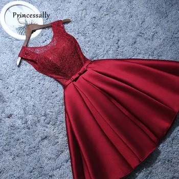 Suknelė vestuves 2020 kokteilių suknelės Satino Oficialų sukienki vestidos elegantes vestidos cortos vėjo raudona