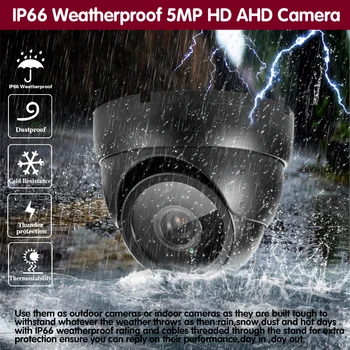 Super Analoginis CCTV Vaizdo Stebėjimo Kameros Ne Vandeniui 5mp Hd HAINAUT Namų Kamera su Judesio Jutiklis Naktinis Matymas Kameros