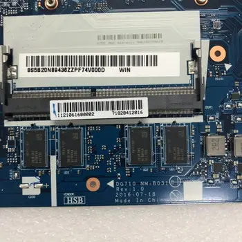 Taikoma Lenovo 110-17IKB nešiojamas plokštė I7-7500U DDR(4G) numeris NM-B031 FRU 5B20M40826 5B20M40831