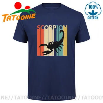 Tatooine Derliaus 1980 Drabužių, Retro Skorpionas T marškinėliai vyrams Pavojingų Nuodų Gyvūnų Spausdinti marškinėliai, Mirtinas Skorpionas Vienas T-shirt