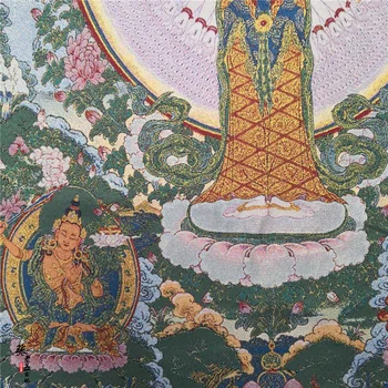 Thangka siuvinėjimo religinių Tibeto portretas Nepalo Budistų šventykla brokatas tapybos šilko apdaila pav tūkstančių rankų Guany