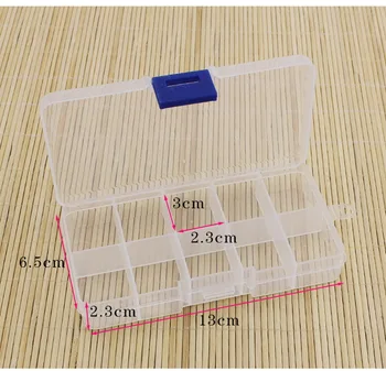 Tik ems arba dhl 500pcs aukštos kokybės 10 Tinklelio permatomo Plastiko Tablečių Tablečių Dėžutė