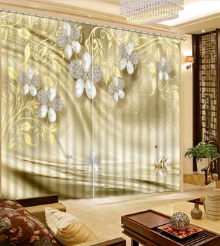 Tinkinti Europos prabangus užuolaidos Papuošalai kambarį Miegamojo lango užuolaidų dizainas