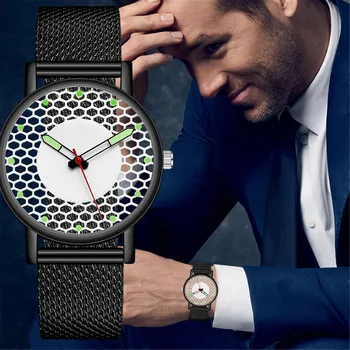 Tuščiaviduriai Perspektyvos, Šviesos Žiūrėti Vyrų Tinklinio Dirželis vyriški Žiūrėti Aukštos Kokybės Prabangių Dizainerio Watchs Reloj Hombre