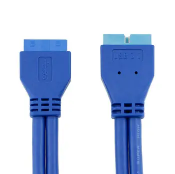 USB 3.0 Plokštė Antraštė 20pin Jungtis Vyrų ir Moterų ilgiklis 50CM
