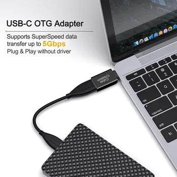 USB-C su USB 3.0 Adapteris, USB C Tipo (Male) USB 3.0 (Moterų) Adapterį,Paramos OTG Funkcija, Suderinama su 