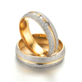 Vestuvių Žiedai Vyrams ir Moterims Cirkonis Paprastu būdu Rose Aukso Spalvos Vestuvinis Papuošalų Pora Žiedas Meilužio Dovana Dropshipping