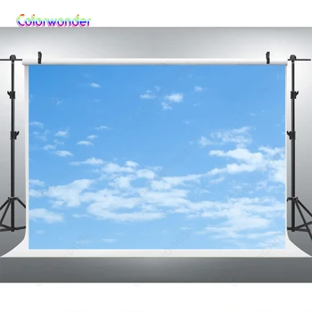 Vinilo Mėlynas dangus, balti debesys Fotografijos backdrops Fotografia foto tapetai fotostudija