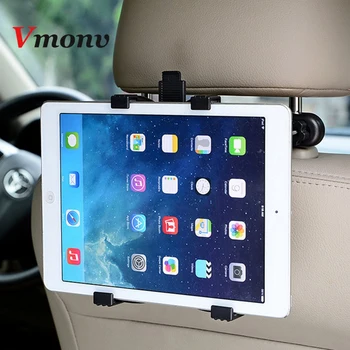 Vmonv Automobilio galinės Sėdynės Pagalvėlės Mount Tablet Stand For iPad 2 3 4 Oro ipad mini 1 2 3 4 360 DegreeTablet Laikiklis, Skirtas 