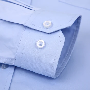 Vyriški rimties ir atramos socialinės shirtsquality medvilnės raukšlių kietas ruoželiniu dryžuotas ilgomis rankovėmis slim fit verslo mens oficialų darbą marškinėliai