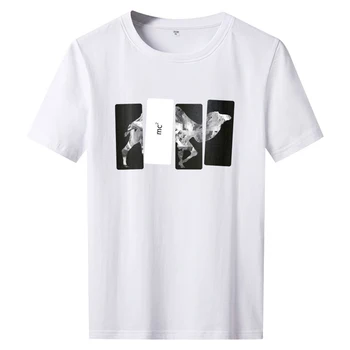 Vyrų vasara medvilnės atsitiktinis patogiai trumpomis rankovėmis T-shirt mados gyvūnų spausdinti vyrų ir moterų trumpomis Rankovėmis T-Shirt Viršų