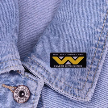 Weyland-Yutani Corp sagė pin Pastato Blogiau pasaulių blogis mega-korporacijos emblema emalio pin