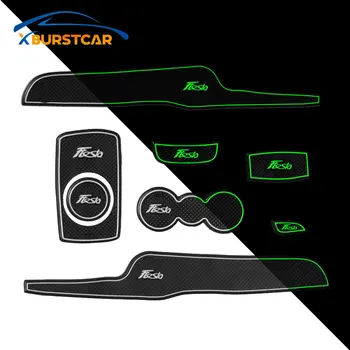 Xburstcar Automobilių Vartų Angą Trinkelėmis 3D Gumos Automobilį, Mat Vidaus Duris Trinkelėmis Puodelio Laikikliai Fiesta Mk7 2009 - Priedai