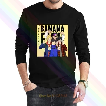 Yay! Bananų Žuvų Japonija, Anime, Juoda T-Shirt 2021 Naujausias Vasaros vyriški ilgomis Rankovėmis Populiarus Tees Marškinėliai Topai Naujų Unisex