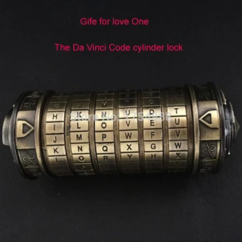 Šalis prop Takagism Vestuvių dovana Da Vinci cilindro Kodo užraktas žiedai meilužis vaikinas draugei gimtadienio, Valentino Dienos dovanų
