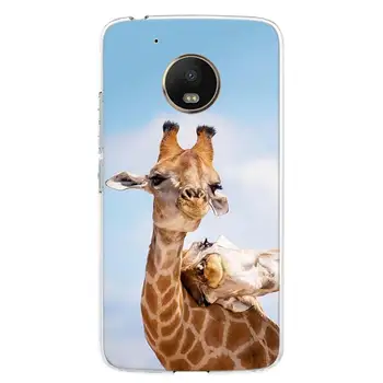 Žirafos Mielas Gyvūnų Telefoną Atveju Motorola Moto G8 G6 G7 G5S G4 G5 E5 E6 E4 Plius Groti Power Vieną Veiksmų X4 Padengti Coque