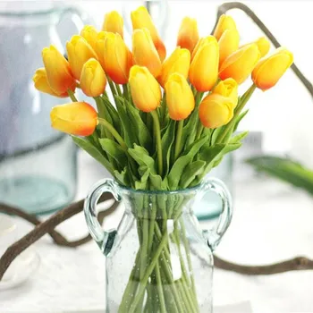 1 gabalas PU dirbtinės mini tulip gėlių nekilnojamojo touch šeimos namų vestuvių dekoro priedai