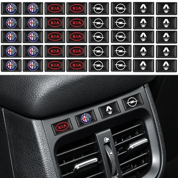 10VNT 3D Automobilių Stilius Epoksidinės Dervos Emblema Ženklelio Lipdukai Lipdukas BMW Audi Mercedes Peugeot 