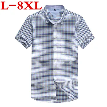 10XL 8XL plius dydis Vasaros Vyrų mados laisvalaikio boutique medvilnės trumpomis rankovėmis marškiniai/Vyrų atvartas grybų siuvinėjimo atsitiktinis marškinėliai