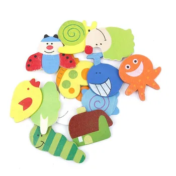 12Pcs Nustatyti Jūrų Gyvūnų Šaldytuvas Lipdukai, Pagaminti Iš Medžio Ir Magnetai Cartoon Vaikų Žaislai Tinka Virtuvė Papuošalai