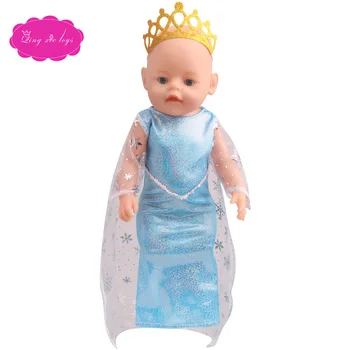 18 colių Mergaičių lėlės suknelė kūdikių gir Mėlyna suknelė Amerikos naujagimių tinka priedai 43 cm kūdikių lėlės c809