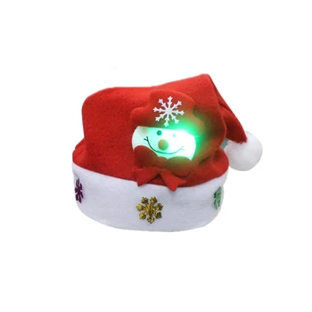 1pc 2021 LED Kalėdų Apšvietimo Skrybėlę Kalėdų Senelis Kalėdų Medžio šiaurės Elnių Kalėdų Apdailos Dangtelis Šviesos Žaislai Vaikams Kalėdų Dovanos