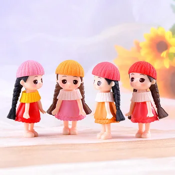 1pc Ilgi Plaukai Mergaičių duomenys Animacinį Personažą Miniatiūrinės Statulėlės Anime sodo Pyragas Apdaila veiksmų modelis lėlės 
