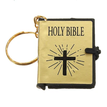 1pc religijos anglų versija mažo dydžio šventąjį key chain knyga 