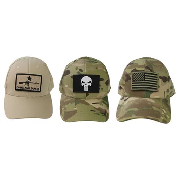1PCS Taktinis bžūp Amerikos vėliava AK logotipas Punisher juoda skyrius Lauko kamufliažas skrybėlę lauko įranga