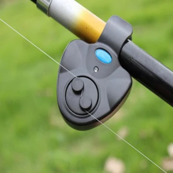 1Pcs Žvejybos Bite Signalo tonas Šviesos diodų (LED Elektroniniai Žuvų Bite Finder Signalo tonas Šviesos meškere Sagtis Lauko Žvejybos Įrankis