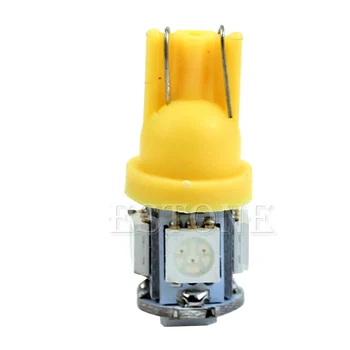 1X T10 5050 SMD 194 168 W5W 5-LED Pleišto Lemputės Automobilio galinių žibintų Gintaro