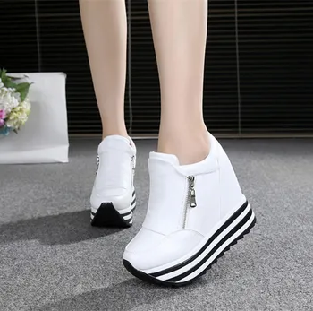 2019 m. Pavasarį, Rudenį 12 cm storio pleišto apačioje padidėjo laisvalaikio bateliai moterims, batai mados aukštos platformos batus