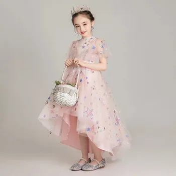 2019 M. Vasarą Prabangus Modelis Šou Podiumo Vaikų Bendravimo Princesė Purios Uodegos Suknelė Mergina Kūdikių Elegantiškas Gimtadienio Šventė Suknelė
