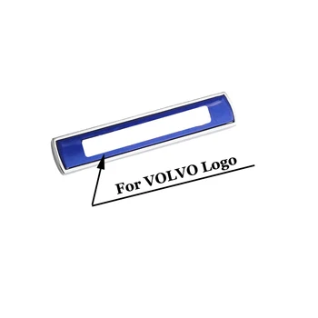 2vnt VOLVO Laišką Logotipas Pusės Sparno Apdaila Metalo Lipdukas 3D Automobilių Optikos Už S70 XC40 XC60 XC70 XC80 XC90 V50 V70 V90 C60 C70