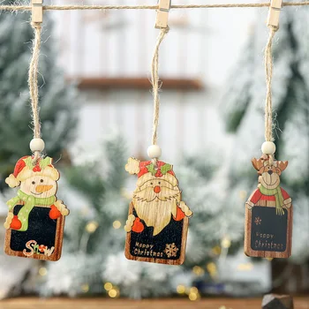 3-in-1 Kalėdų Medinės Lentos Pakabukas Papuošalai Kalėdų Medžio Ornamentas 