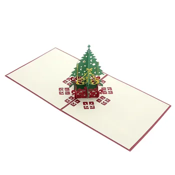 3D atvirukas, Norinčių Kalėdų eglutė pasirodo Velykų Dieną 14.8*15 cm (sulankstytas) puikūs trimatis kortelės