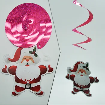 3pcs Kalėdų Spiralės Papuošalai Kalėdų Senį Kojinės Lubų Ornamentai Juostelėmis Šalis Dekoro Prekes