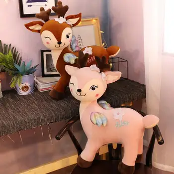 40cm mielas animacinių filmų sika elniai pliušinis žaislas iškamšos elnias pagalvės, minkšti žaislai Dovana Šuniukų Kalėdų Dovanos