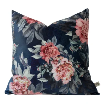 40x60cm/45x45CM retro gėlių aksomo pagalvėlės dangtis užvalkalas sofa vientisos spalvos mesti pagalvę padengti
