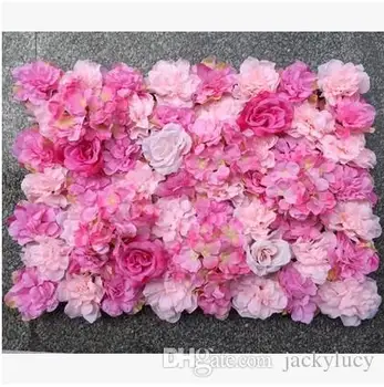 5vnt/daug 60X40CM Romantiška Dirbtinių Rožių Hydrangea Gėlių Sienos, Vestuves Etape ir Fonas Apdailai įvairių spalvų
