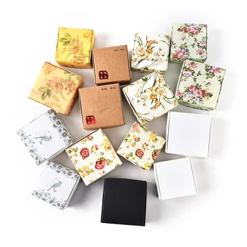 5vnt Gėlių modelius, saldainių, dovanų pakavimo dėžutės Orlaivių lauke Rankų darbo Muilo Pakavimo Kraft popieriaus amatų dėžutę