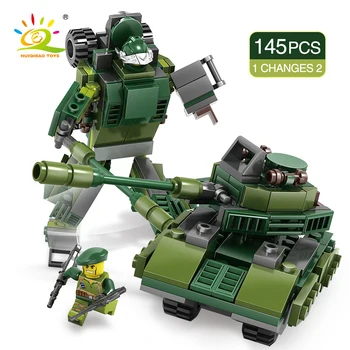 635pcs 4in1 Creative Statyba Blokai, Karinės Armijos Tankas, Sraigtasparnis Sunkvežimių Deformuojamieji Robotas Berniukas Žaislai, Dovanos Vaikams Plytos