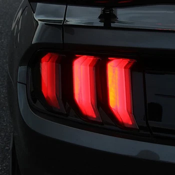 6pcs Akrilo Rūkyti Blackout Slaptas Atrodo Galinis Bamperis užpakalinis Žibintas, Lempa Dekoratyvinis Dangtelis Raštas Tinka Ford Mustang 2018 2019