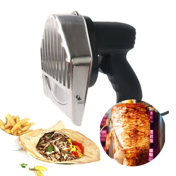 6pcs/Daug Automatinių Elektros Mėsos Kebabas Slicer Doner Cutter Giroskopai, Mėsos Pjaustymo Mašina Shawarma Withe Papildomos Geležtės 110V-240V