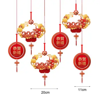 6Pcs Mielas Galvijų Modelio Dizainas Kabinti Sukama Kinų Stiliaus Nepriklausomo Pavasario Šventė Kabinti Ornamentu Šalies Namų Puošybai