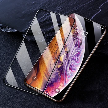 9H Stiklo Plėvelė iPhone XS Max sunku Stiklo Raštas Filmas Pilnas draudimas Screen Protector, Grūdintas Stiklas filmas 