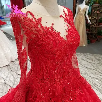 AIJINGYU Prabangūs Krištolo Vestuvių Suknelė Sexy Suknelė 2020 2021 Nuotakos Su Rankovėmis Pigūs Parduotuvė Suknelė Vokietija Plius Dydis Vestuvių Suknelės